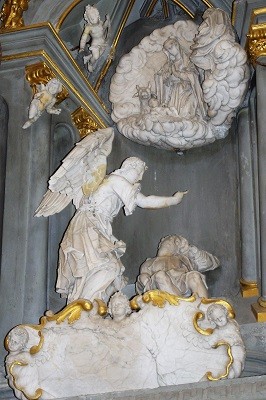 Ebrach, Bernhard-Altar mit Vision von der Geburt Jesu