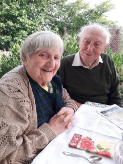 Lotte und Willi Schmidt in Hof, August 2019