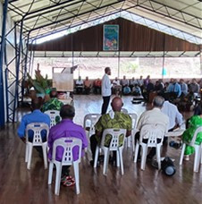 Pastor Immanuel Goi predigt am 23.2.2025 in Logaweng