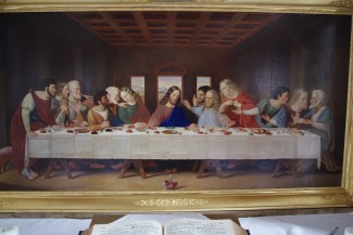 Kopie des Abendmahls von Leonardo da Vinci in der Johanneskirche Bürglein