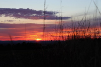 Sonnenuntergang bei Gräfenneuses am 6.9.2020