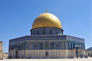 Felsendom auf dem Tempelberg in Jersualem, erbaut Ende des 7. Jh. - eines der islamischen Hauptheiligtümer