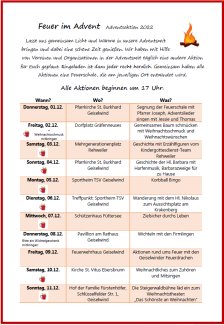 Feuer im Advent 1. - 11.12.2022