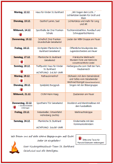 Feuer im Advent 12. - 14.12.2022