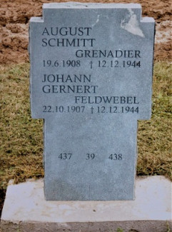 Grabstein für Hans Gernert, Soldatenfriedhof Niederbronn im Elsass