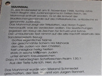 Mahnmal an der Stadtkirche in Wittenberg