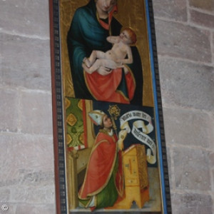 Fürbitte eines Bischofs zu Maria im Sinn der Heilstreppe